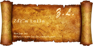 Zám Leila névjegykártya
